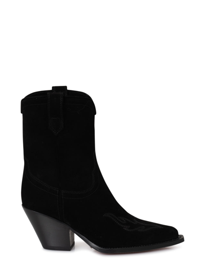 Sonora Perla Flame Texani Boots In Negro