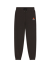 Kenzo Cotton-fleece Logo-patch Joggers In Black