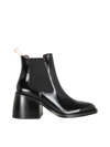 See By Chloé A202 High Heels Ankle Boots In Black Leather In Black