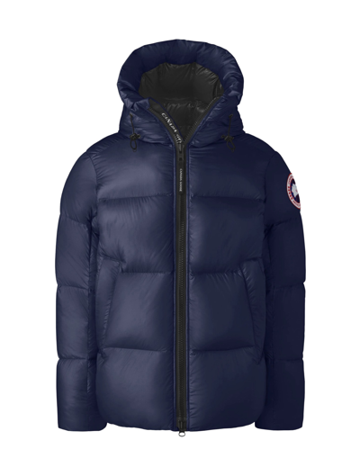 Canada Goose Crofton Logo-patch Padded Jacket In Navy