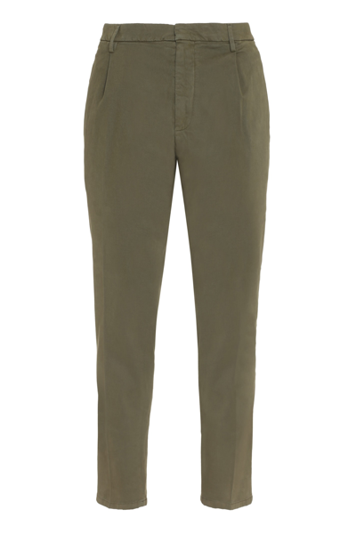 Dondup Tyler Cotton Trousers In Green