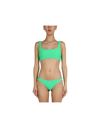 Alexander Wang Bikini Briefs With All Over Logo In Green