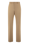 Valentino Stretch Cotton Chino Trousers In Beige