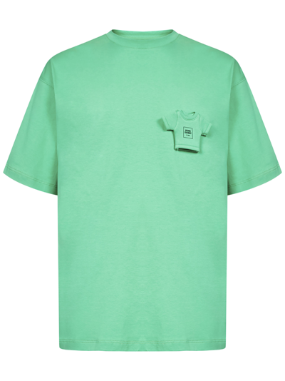 Opening Ceremony Miniature Boxlogo-patch Cotton T-shirt In Green