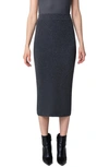 Akris Punto Virgin Wool-cashmere Midi Pencil Skirt In Slate