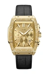 Jbw Men's Echelon Diamond (1/4 Ct. T.w.) Watch In 18k Gold-plated Stainless Steel 41mm In Black
