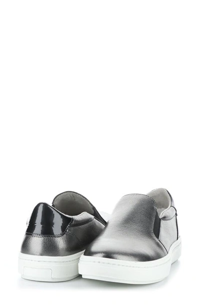 Bos. & Co. Chuska Slip-on Sneaker In Nickel/ Grey Metallic/ Patent