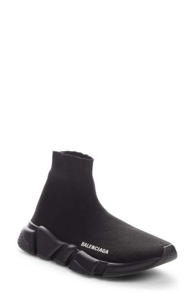 Balenciaga 30mm Speed 2.0 Lt Knit Sneakers In Black