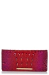 Brahmin Ady Croc Embossed Leather Wallet In Ruby Ombre Melbourne