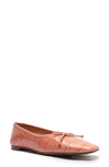 Schutz Arissa Square Toe Ballet Flat In Quartz Pink