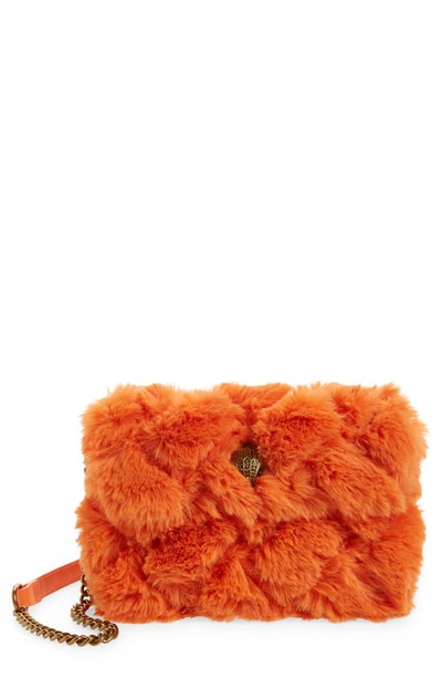 Kurt Geiger Medium Kensington Faux Fur Crossbody Bag In Orange - Main Image