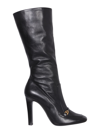 Saint Laurent Camden Boots In Shiny Grained Leather In Black