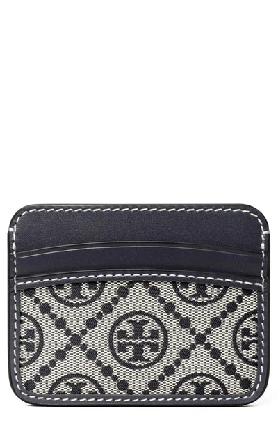 Tory Burch T Monogram Jacquard Card Case In Tory Navy