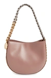 Stella Mccartney Medium Frayme Faux Leather Shoulder Bag In Dusty Pink