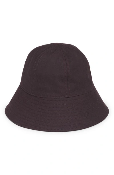 Jil Sander Cotton Bucket Hat In Brown
