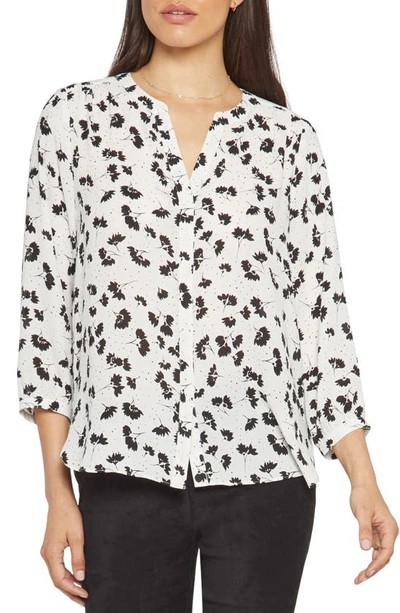 Nydj High/low Crepe Blouse In Southside Park