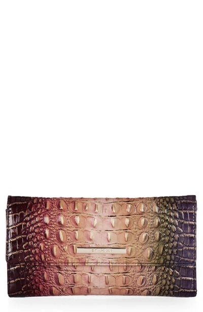 Brahmin Cordelia Croc Embossed Wallet In Autumn Ombre Mini Melbourne