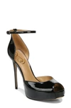 Sam Edelman Florencia Ankle Strap Peep Toe Pump In Black