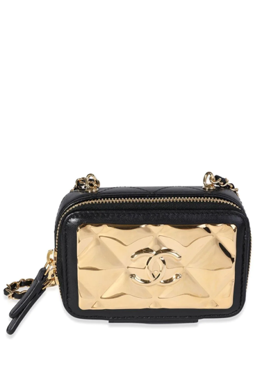 Pre-owned Chanel Quilted Cc Mini Bag In Black