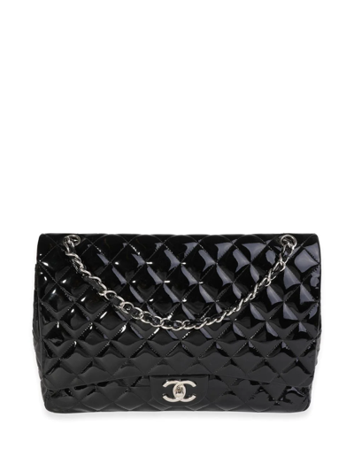 Pre-owned Chanel 2011 Double Flap Shoulder Bag In Black