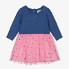 HATLEY GIRLS BLUE & PINK STAR DRESS