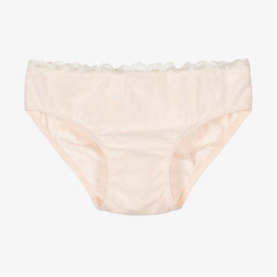 La Perla Babies' Girls Pink Cotton Knickers