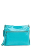 Hobo Approach Leather Crossbody In Aqua