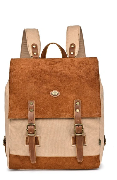 The Same Direction Valley Oak Canvas Backpack In Khaki