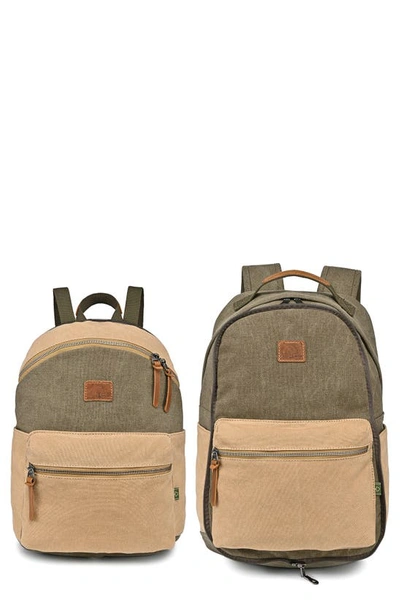 The Same Direction Trail Tree Double Backpack In Army Green