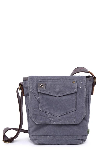 The Same Direction Spring Palm Canvas Crossbody Bag In Grey