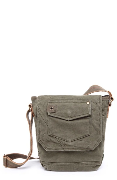 The Same Direction Spring Palm Canvas Crossbody Bag In Olive