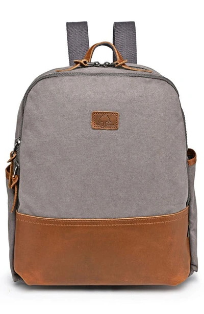 The Same Direction Magnolia Hill Canvas Backpack In Grey