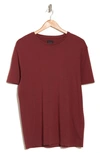 14th & Union Short Sleeve Interlock T-shirt In Burgundy Brick