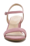 Naturalizer Bristol Block Heel Sandal In Rose Pink Fabric