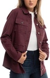 1822 Denim Utility Jacket In Wine