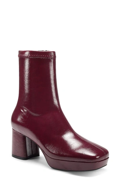 Aerosoles Sussex Block Heel Platform Bootie In Wine