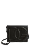Dolce & Gabbana Dg Logo Flap Leather Crossbody Bag In Black