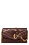 Tory Burch Kira Chevron Chain Wallet Shoulder Bag In Tempranillo