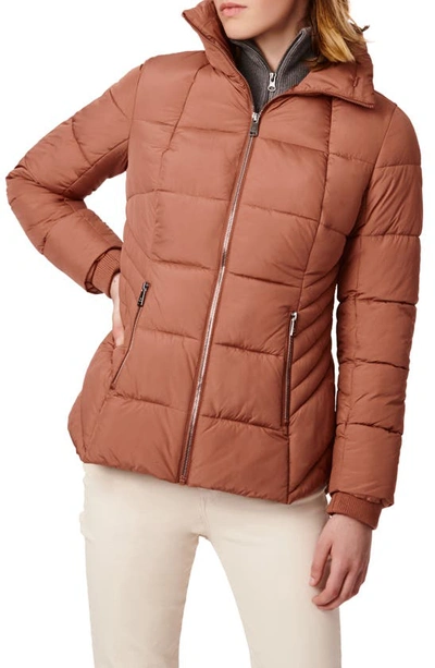 Bernardo Short Puffer Jacket In Rich Copper