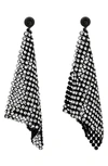 GIVENCHY LARGE G MESH CRYSTAL DROP EARRINGS