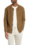 Nn07 Jonas Boiled Merino Wool Shirt Jacket In Pyramid