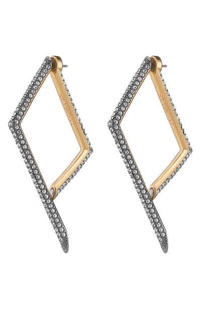 Demarson Yana Pavé Crystal Earrings In Hema Pave Crystals/ Gold