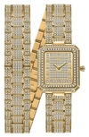 Jbw Arc Diamond Wrap Bracelet Watch, 23mm In Gold