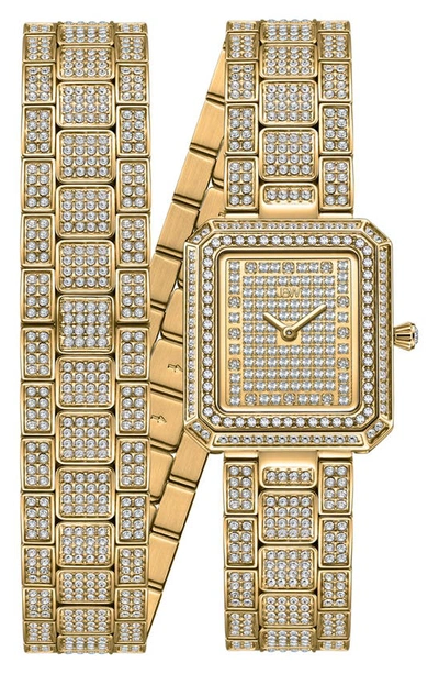 Jbw Arc Diamond Wrap Bracelet Watch, 23mm In Gold