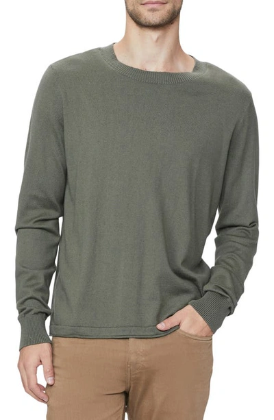 Paige Chaplin Organic Cotton & Wool Crewneck Sweater In Forest Shadow