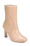 Naturalizer Harlene Mid Shaft Boots True Colors Women's Shoes In Creme Brulee Leather