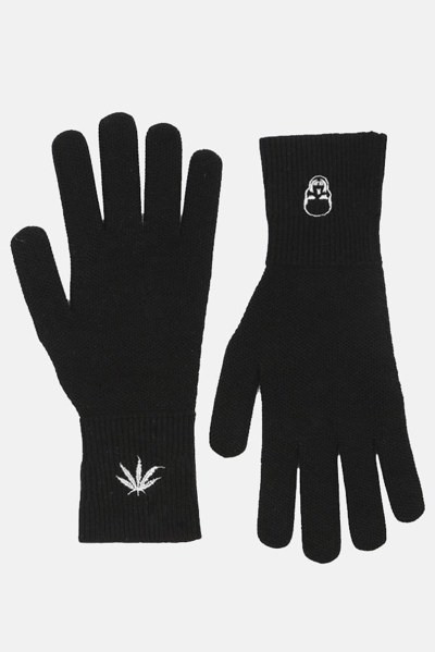 Lucien Pellat-finet Honeycomb Gloves In Black
