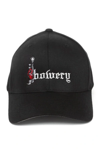 Blue&cream Bowery Flex Fit Hat /white Font In Black