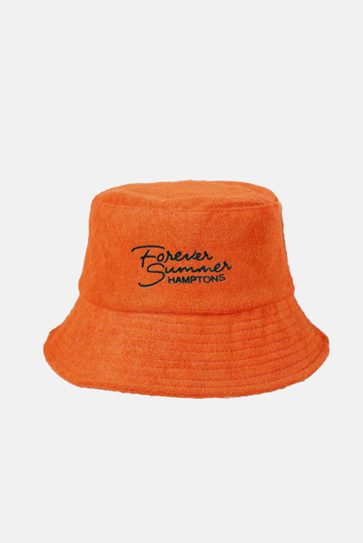Blue&cream Forever Summer Bucket Hat In Orange