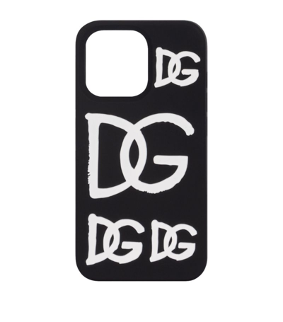 Dolce & Gabbana Dg Millenials Logo Iphone 13 Pro Case In Monochrome